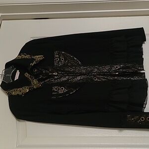 Pretty Angel Size M Black Jacket With Lace, Leather & Studs